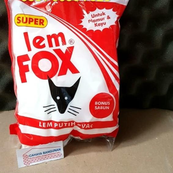 ♪ LEM FOX Putih Kayu Kertas Wallpaper Bungkus Merah Super Besar 700 Gr G ✽