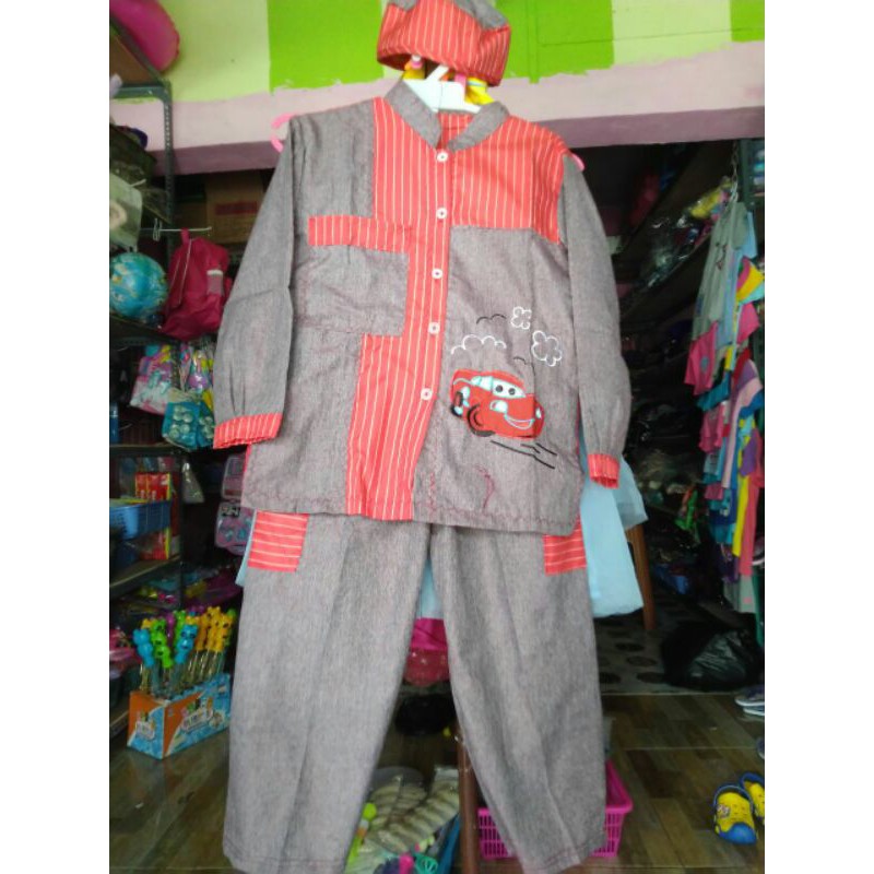 Baju muslim anak laki laki/BAJU KOKO CARS/BAJU TAKWA/Busana muslim anak laki laki