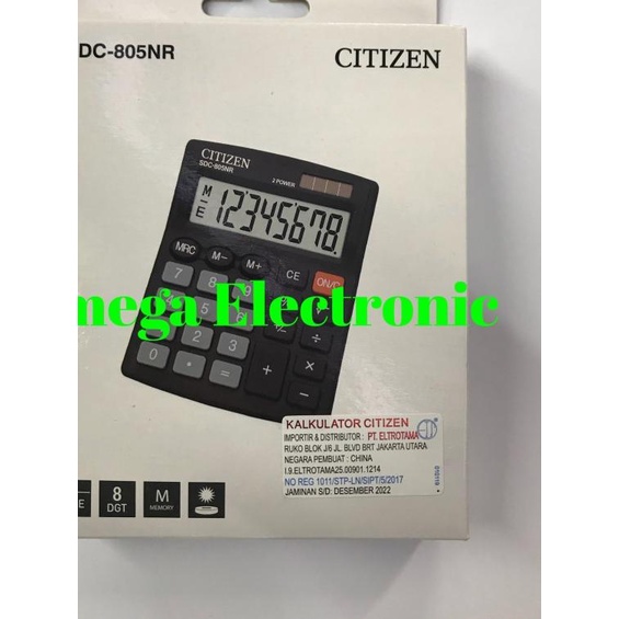 

✫ ORIGINAL Citizen Calculator SDC-805NR - Kalkulator Meja Kantor Office ●