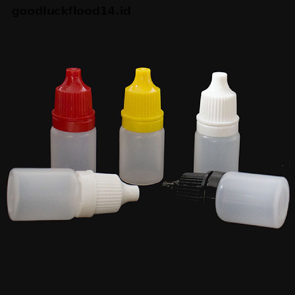 [OOID] 50pcs PET Plastic Empty Dropper Bottle 5ML Liquid Eye Clear Water Vial ID