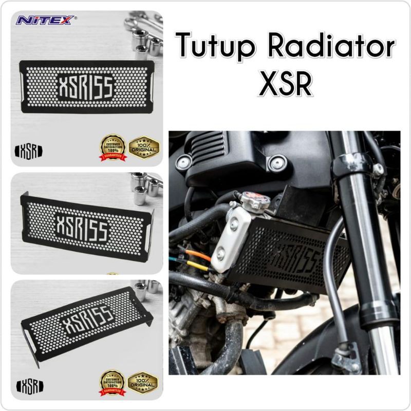 Cover Radiator Jaring XSR 155 Black Nitex FULL CNC