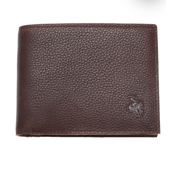 Dompet Swiss Polo Genuine Leather RFID Wallet warna Coffee