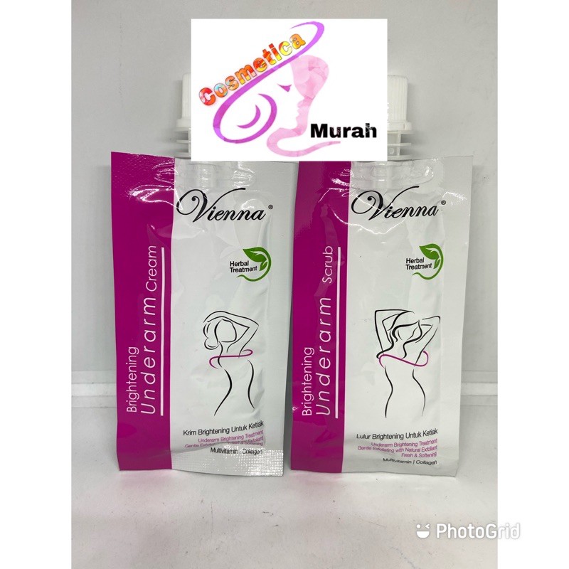 [ sachet 30 ml ] vienna white underarm scrub // vienna white underarm cream // cream ketiak vienna