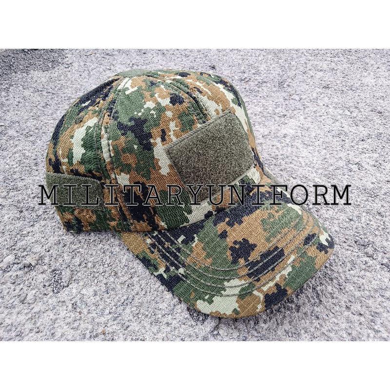 TOPI ARMY VELCRO LINUD + EMBLEM KARET