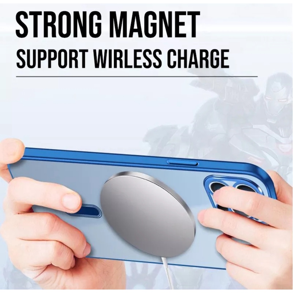 PLATING MAGSAFE MAGNET SILICONE UNTUK FOR  Iphone 12 13 14 PRO MAX 14 plus 12 13 Mini Cover Case Casing