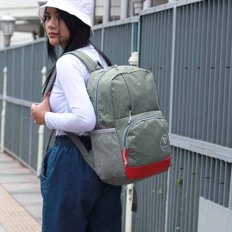 ARG Tas Ransel Wanita Cantik Tas Punggung Perempuan Backpack Big Size Gaya Korea Bahan Cordura