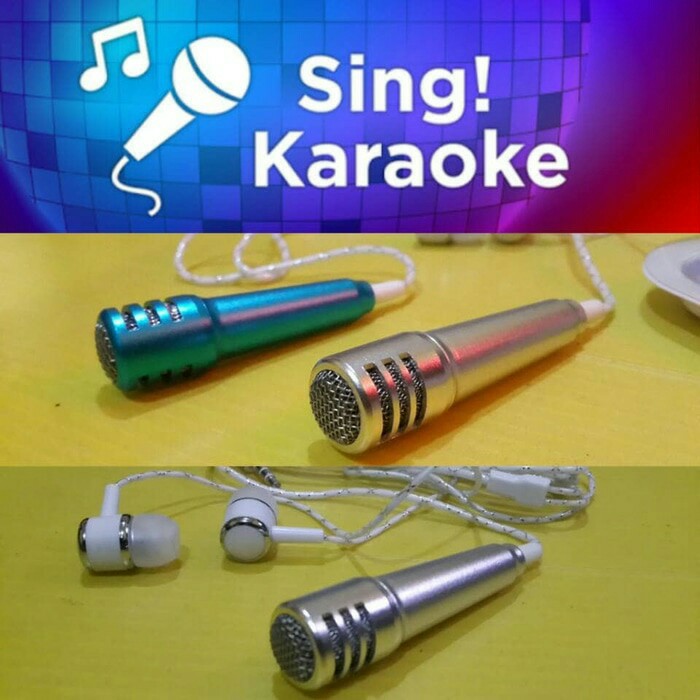 MICROPHONE MINI / HEADSET MIC KARAOKE SMULE / MIC EARPHONE 2 in 1