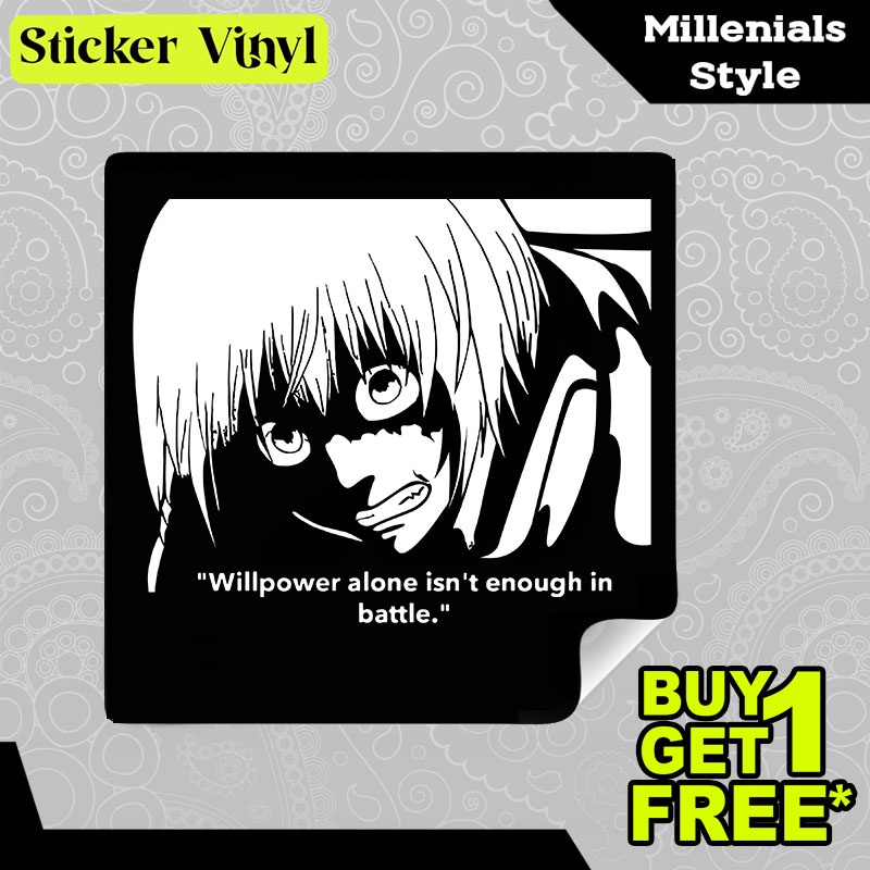 

Stiker Sticker Armin Arlert The Colossal Titan Attack on Titan Pasukan Survey Corps Aesthetic Bahan Vinyl Satuan Anti Air