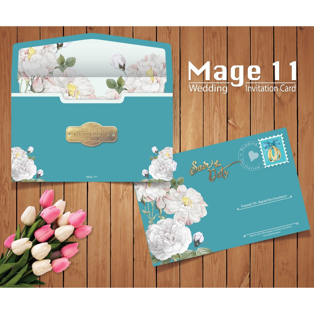 cetak cepat undangan pernikahan kilat Murah Meriah Vintage Rustic Floral Bunga amplop Custom Blangko