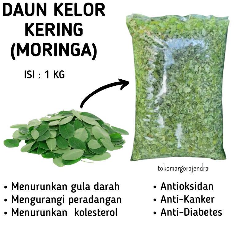 

[DISCOUNT KJG70] PROMO Daun Kelor Kering 1kg Murni 100% Daun Moringa Murah Produk