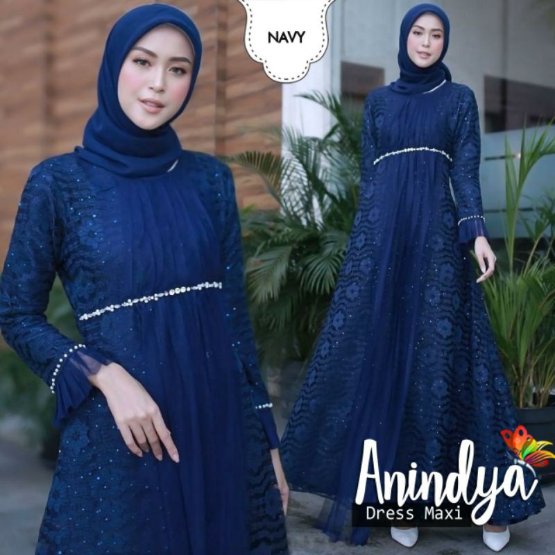 MAXY ANINDYA FASHION MUSLIM PAKAIAN WANITA DRESS GAMIS MAXI JCHM