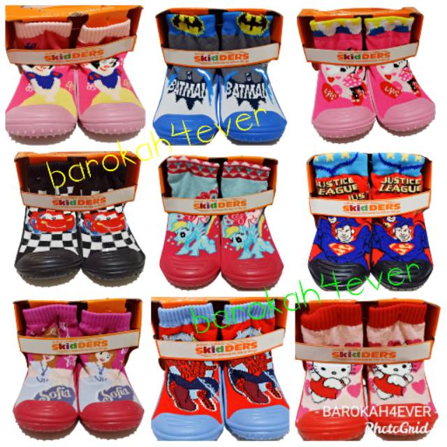 SKIDDERS Sepatu Kaos Kaki Karakter Import