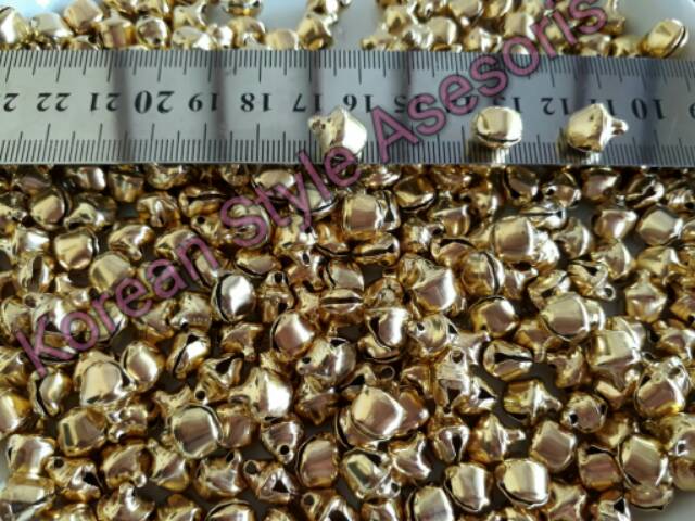 kerincingan silver dan gold  1CM (besar) PER PACK isi 20