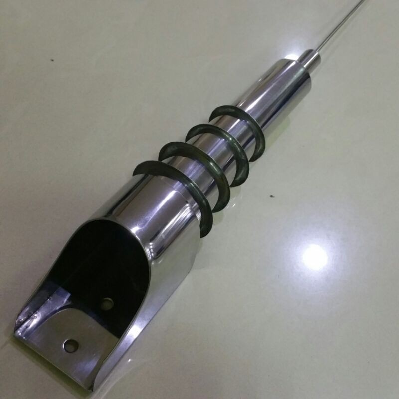 ANTENA ANTENNA MOBIL MOTOR UNIVERSAL JEEP KAP MESIN / BAGASI BELAKANG STENLIS CHROME