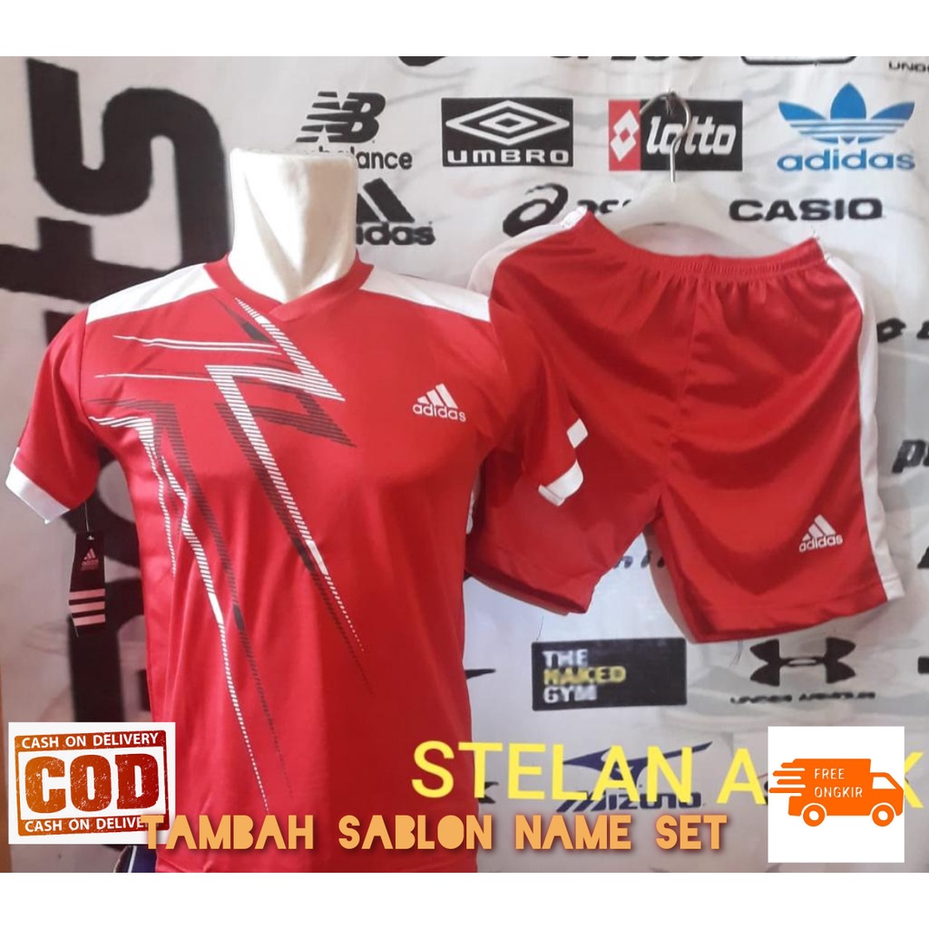 stelan kaos futsal/ stelan sepakbola/ baju olahraga / baju volley/ jersey anak-anak SSB