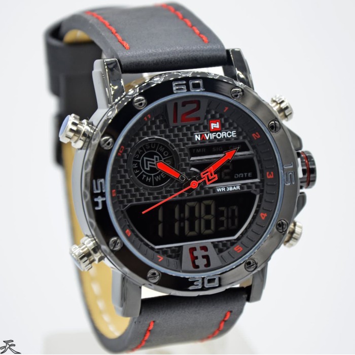 JAM TANGAN NAVIFORCE NV9134 DOUBLE TIME ORIGINAL KULIT