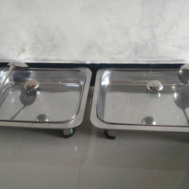 Prasmanan full kaca plus sendok / Prasmanan Kotak isi 2 pcs / Prasmanan set