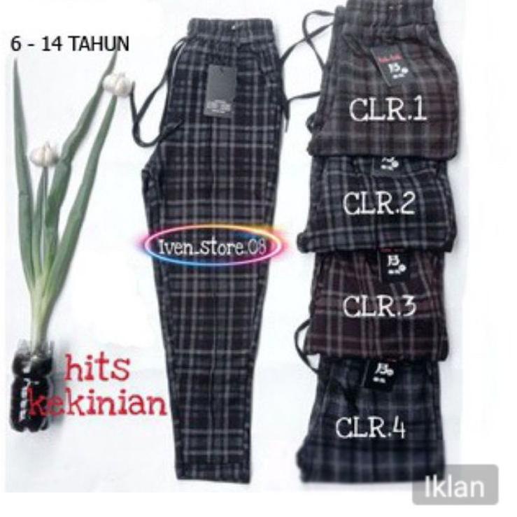 EDCH Celana Anak Perempuan Zara Kotak Impor Stret 6-14th Termurah Original