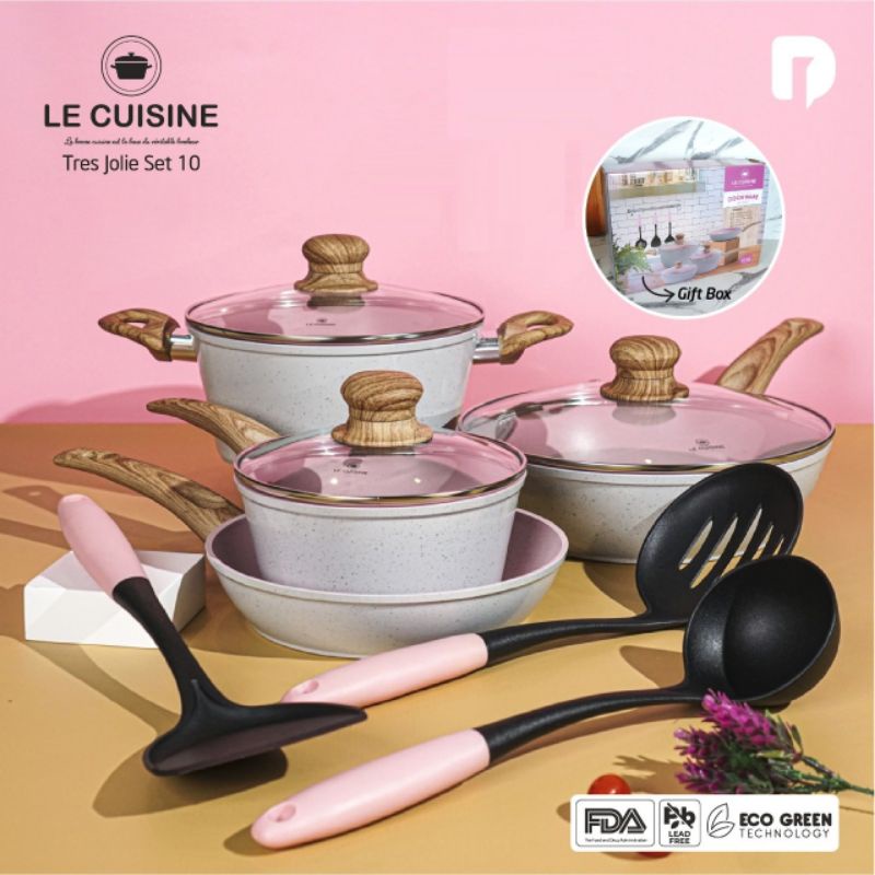 Set Cookware Premium Le Cuisine Tres Jolie Set 10