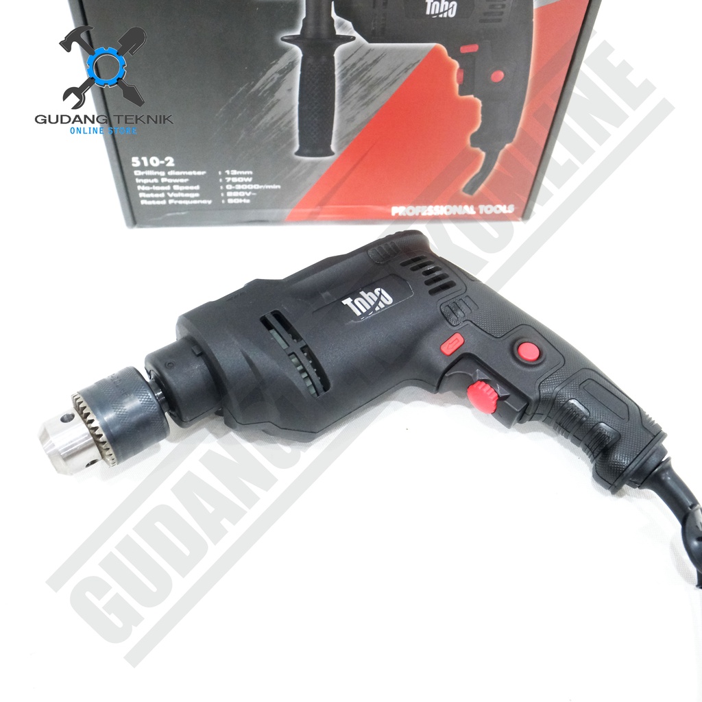 Mesin Bor Tangan 13mm TOHO 510-2 / Bor Tangan Beton Besi Kayu 13 mm - Impact Drill TOHO 510 2