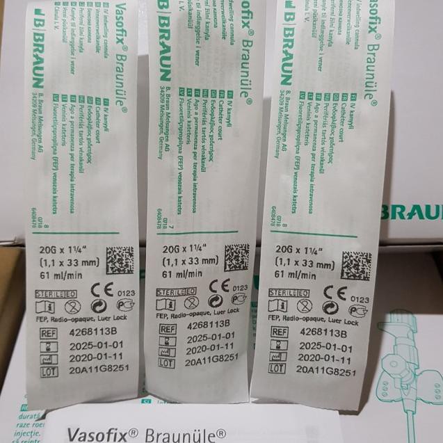 DISCOUNT BESAR-043  Vasofix 20 G BBraun / Vasofix B Braun 20G / IV Canula BBraun