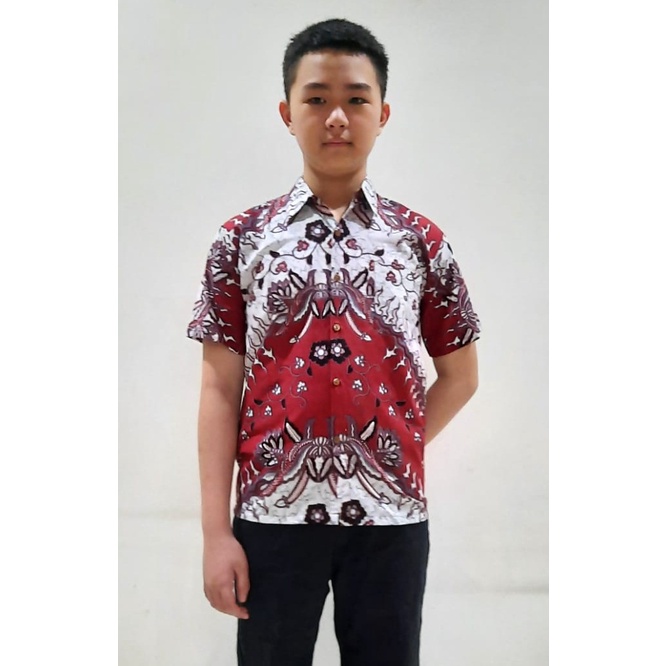 Kemeja Anak Laki Laki Seragam Sekolah Batik 2955 KB PAUD TK SD