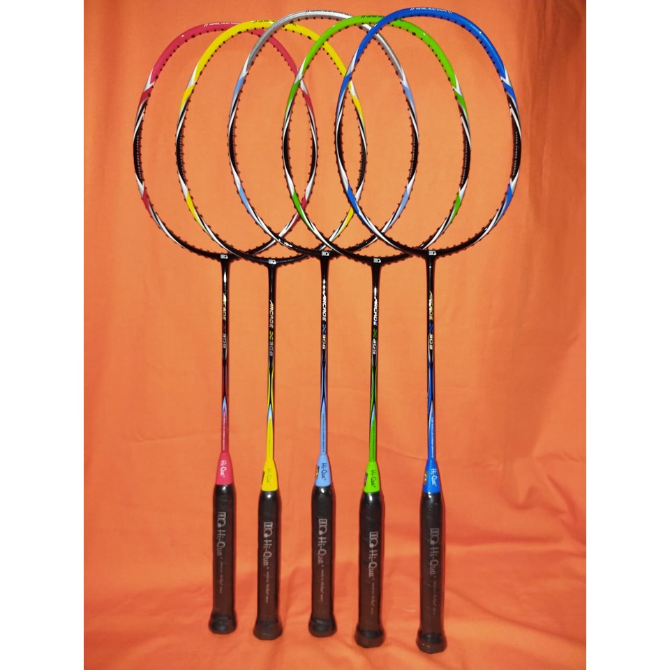 HIQUA ARCADE RAKET BADMINTON BULUTANGKIS ORIGINAL FREE TAS SENAR GRIP KAOS
