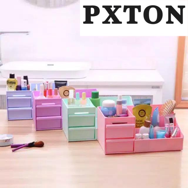 Rak Kosmetik Drawer Kotak Penyimpanan Makeup Organizer make up storage box Cosmetic Storage Drawer / Kotak Penyimpanan Makeup Organizer SERBAGUNA kosmetik organizer box KERANJANG