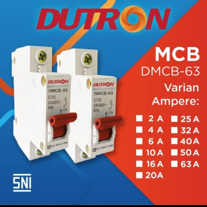 MCB DUTRON 1 Phase 2A 4A 6A 10A 16A 20A 25A Dutron OKE***