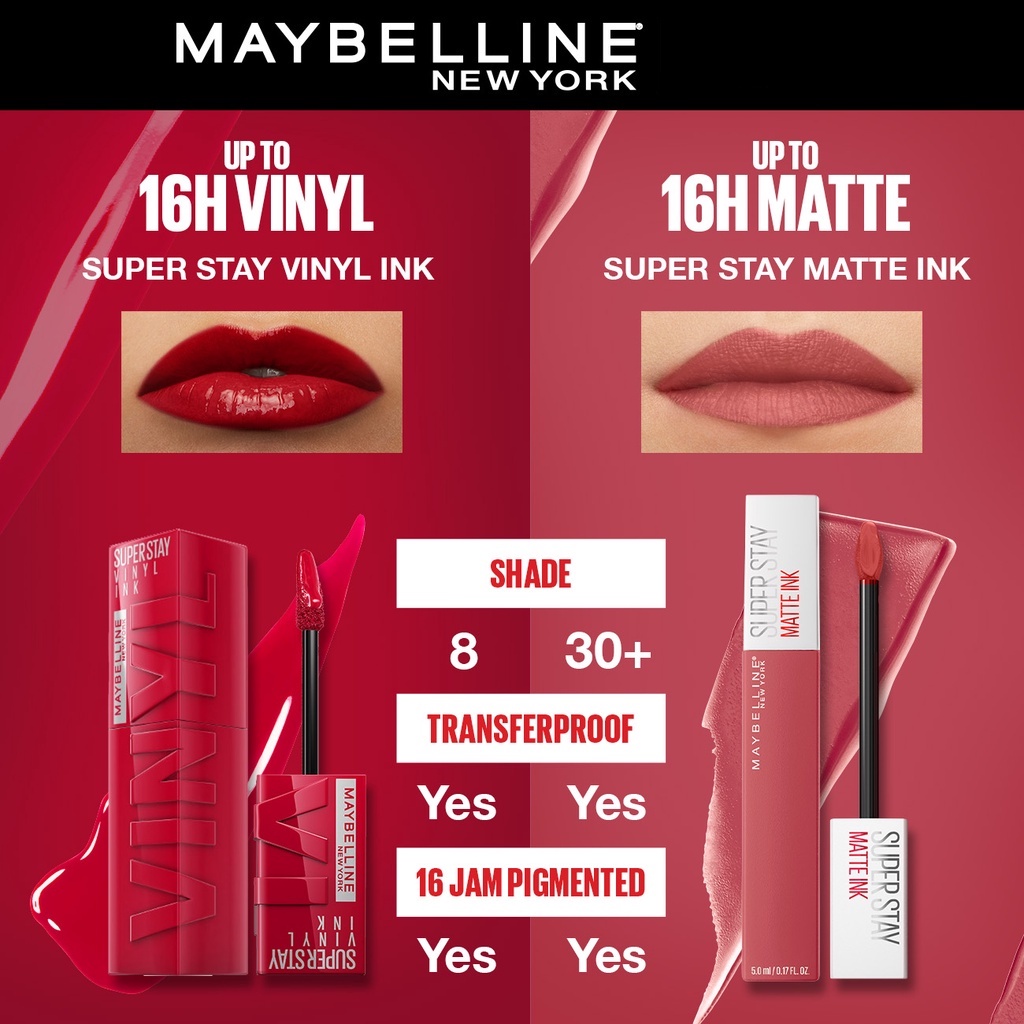 ★ BB ★ Maybelline Superstay Vinyl Ink - Liquid Lipstik Lipstick Make Up Lip