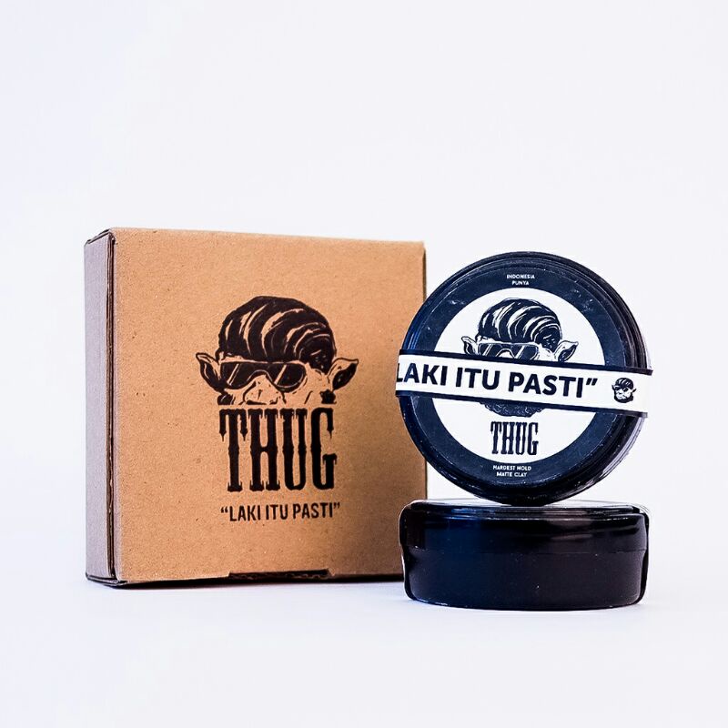 Thug Clay Original / Cream Pelurus Rambut Pria / Cream Rambut Pomade Laki itu Pasti