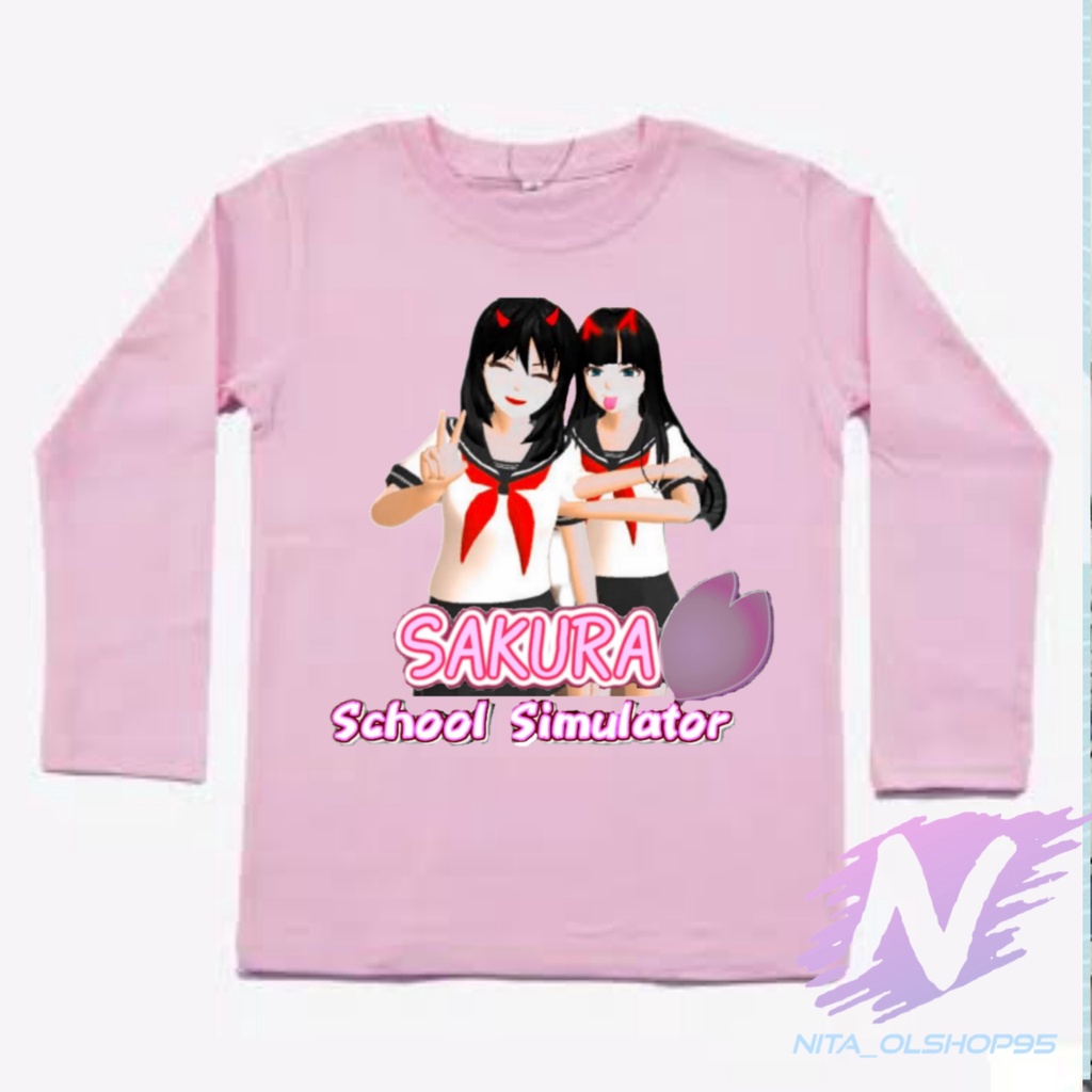 KAOS SAKURA SCHOOL SIMULATOR BAJU KAOS ANAK LENGAN PANJANG SAKURA TERBARU