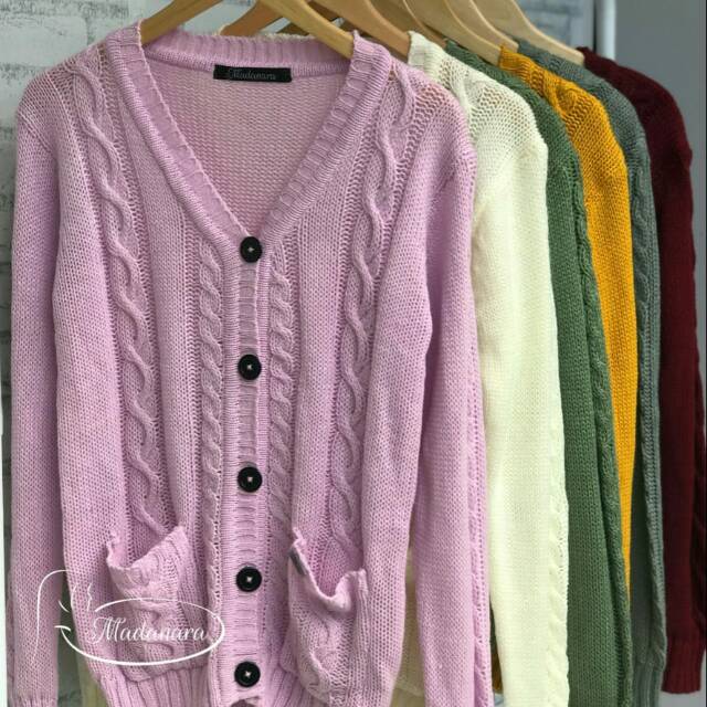 Cable Short Cardi by Madanara