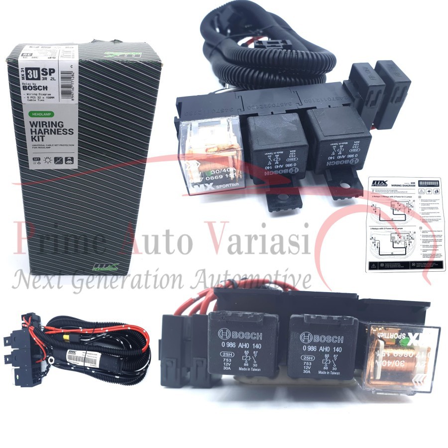 Kabel Relay set lampu Head lamp H4 Bosch 3 Relay - MX31 | Shopee Indonesia