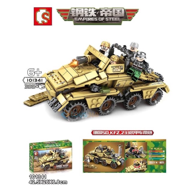 Sembo Block 101341 Empires of Steel Armored Car SD KFZ 233