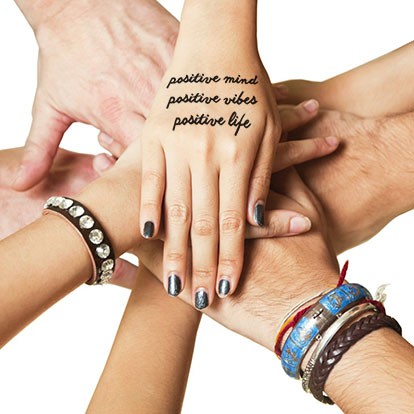 

POTATOO POSITIVE MIND VIBES AND LIFE Temporary Tatto Stiker