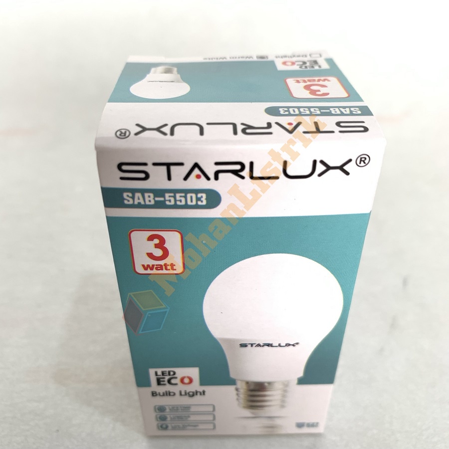 Lampu Bohlam Led Hias Terang Cafe Caffe Warm White Starlux Eco 3W Led Bulb 3 Watt - Kuning