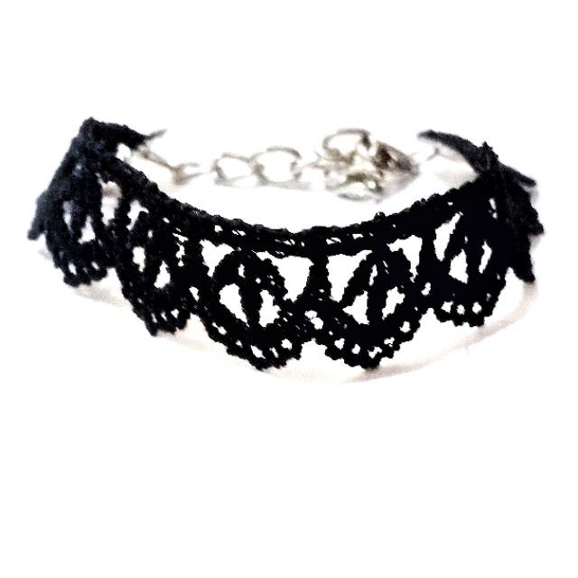 Gelang Brukat Lace Model Gothic Handmade Choker Bracelet Brocade