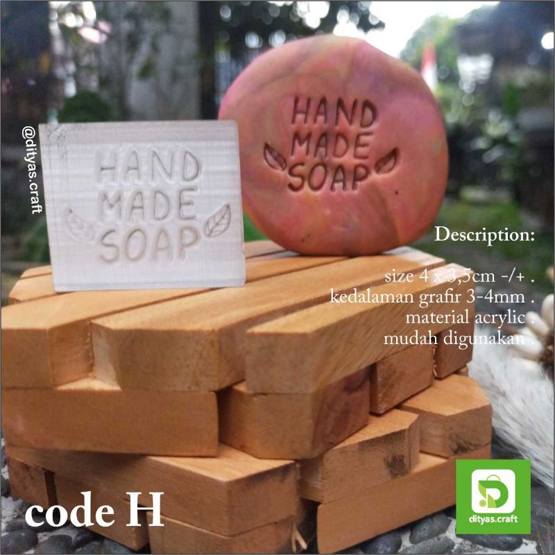 

soap stamp / stempel sabun / handmade soap code H