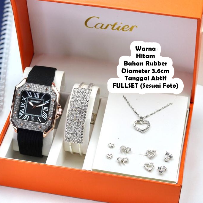 6 WARNA - Jam Tangan Wanita Cartier Terbaru / Jam Tangan Cewek CT1600 / Jam Tangan Premium Cartier