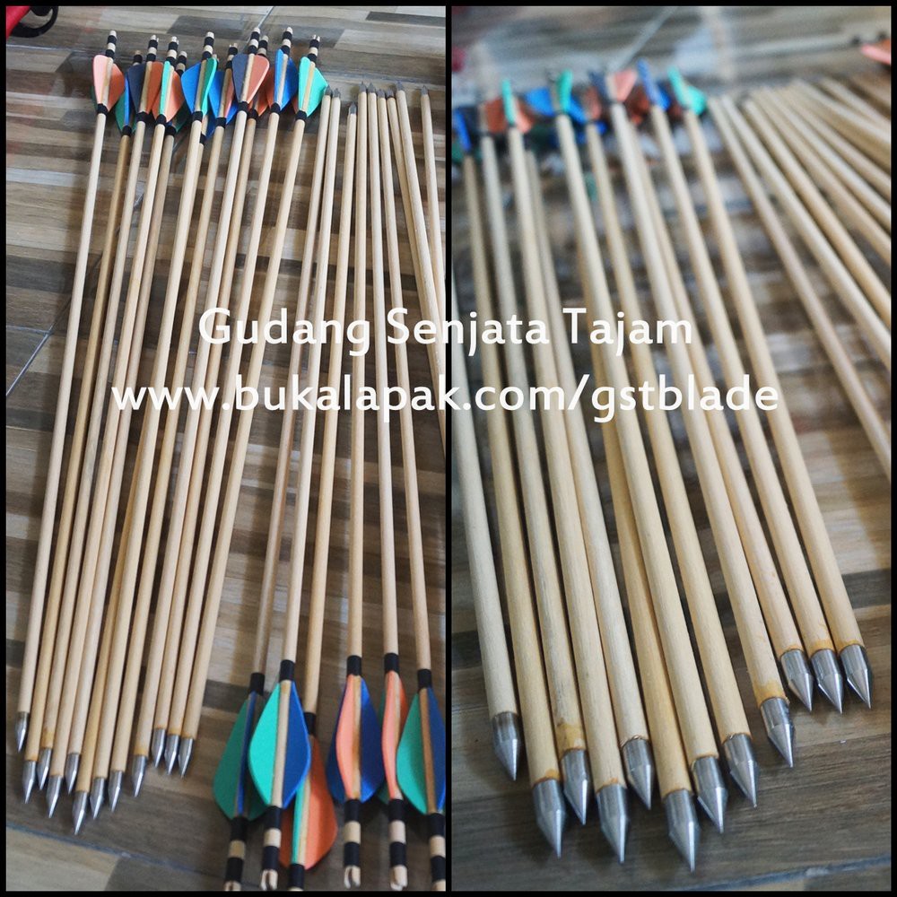 3 Pcs Anak Panah Arrow Panahan Kayu Ramin