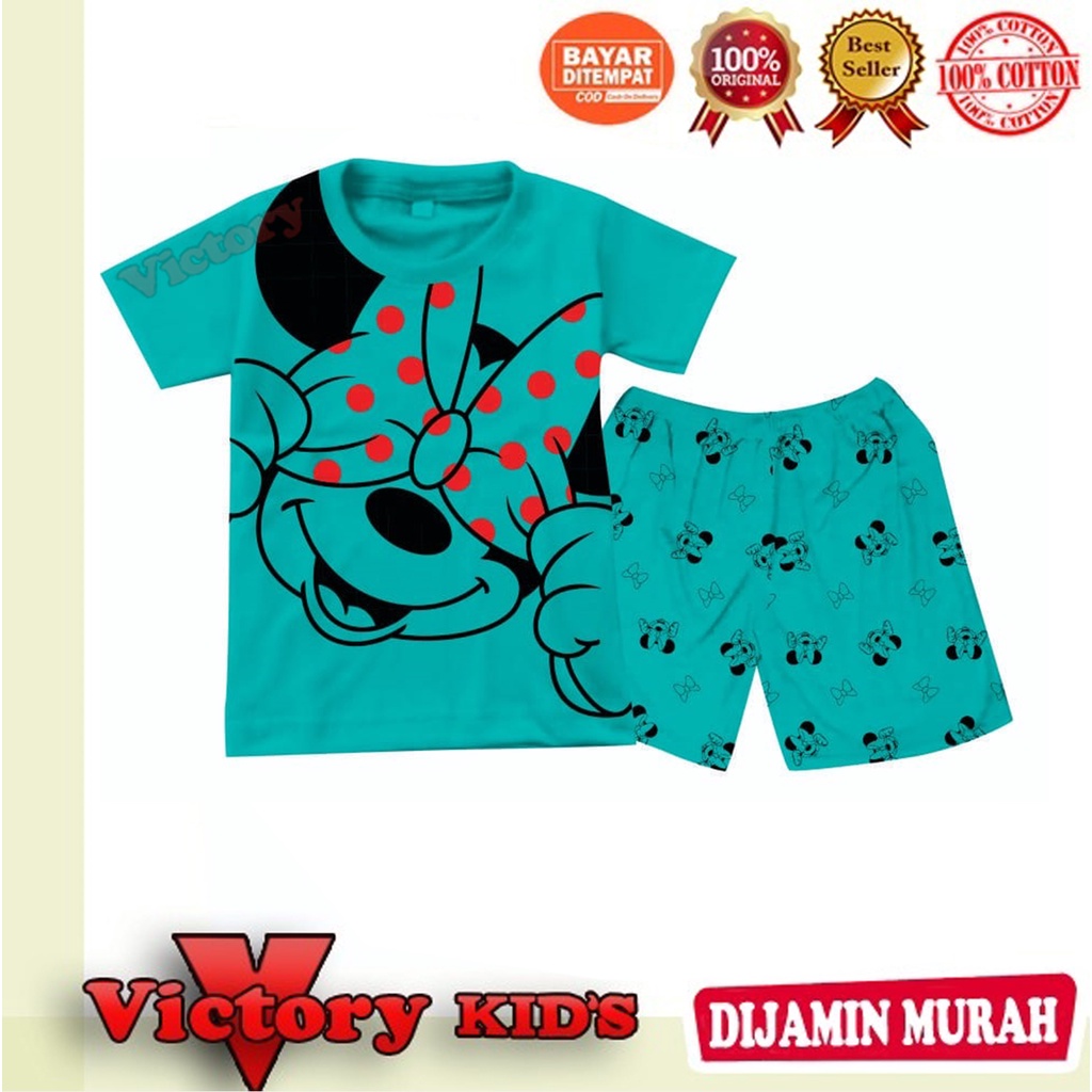 setelan tangan pendek anak laki-laki/perempuan 1-10 tahun