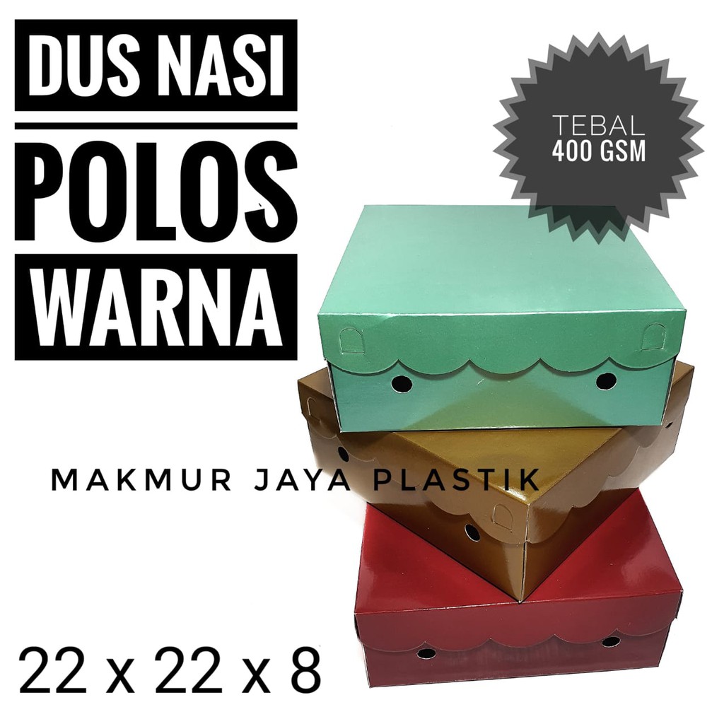 

[ PREMIUM 22 ] DUS BOX NASI POLOS TEBAL EMAS UKURAN 22 x 22