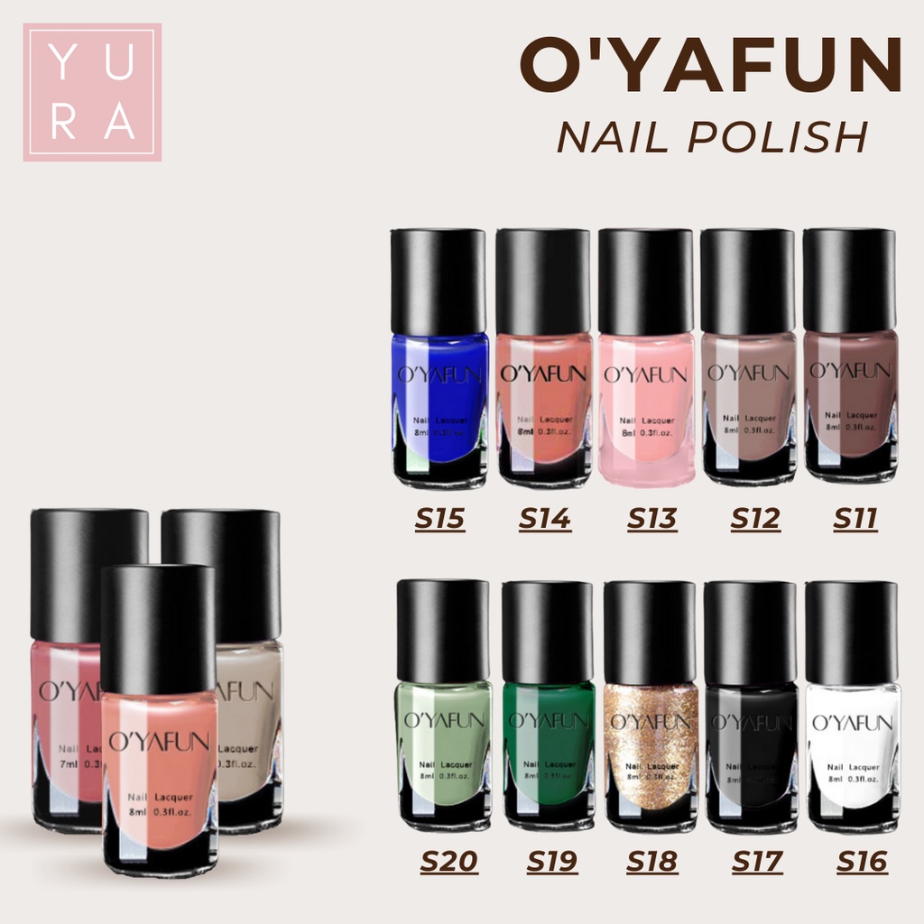 ORIGINAL! READY WARNA S01-S20 Peel Off kutek cat kuku halal muslimah Gel Nail polish O'yafun Kuteks