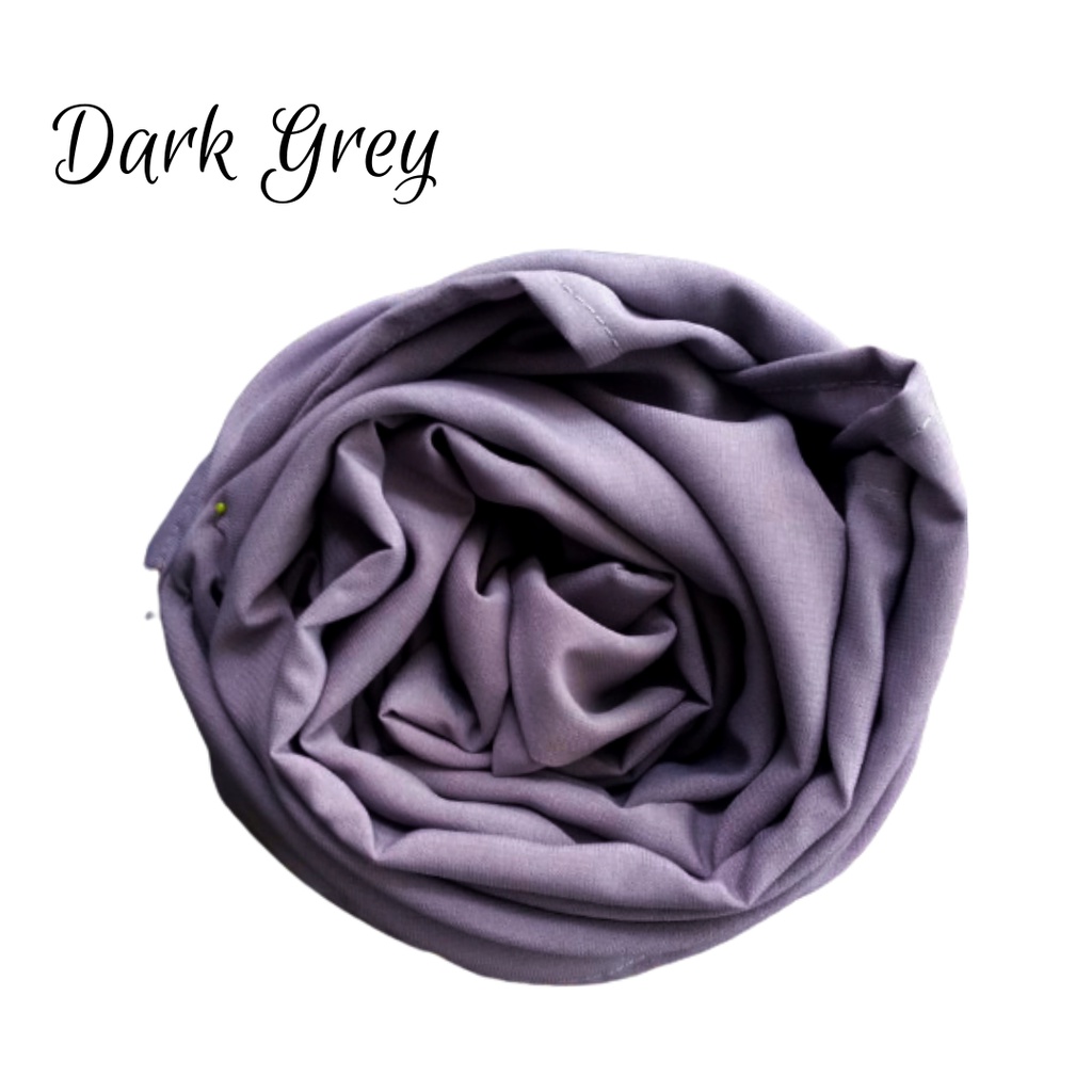 pasmina Wolfis Ukuran Panjang 200x75cm Jilbab Hijab Kerudung Pashmina jumbo premium-DARK GREY