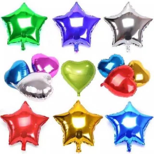 Balon Foil Bintang Kecil / balon foil love mini -+12cm / 5&quot; warna mix