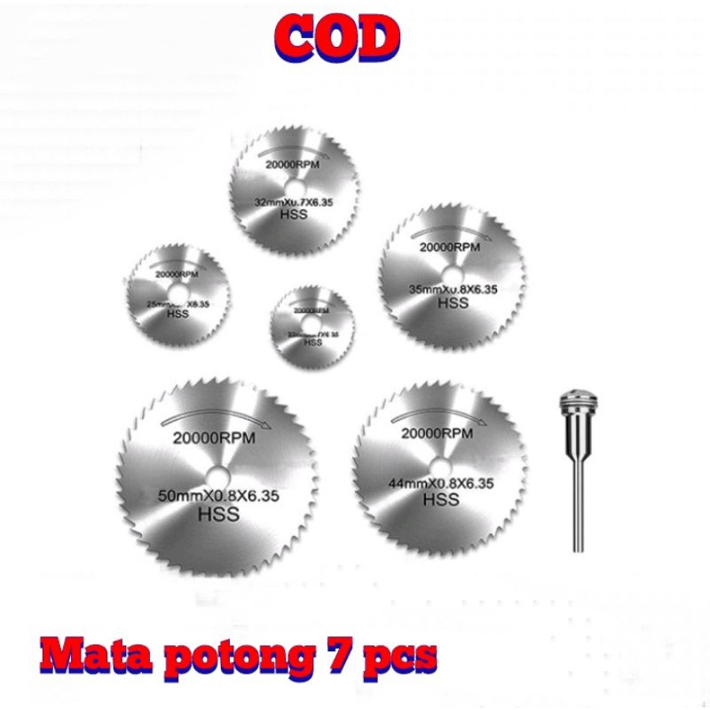 Mata Bor Gergaji HSS Mini Grinder Potong 7pcs dan 5 pcs