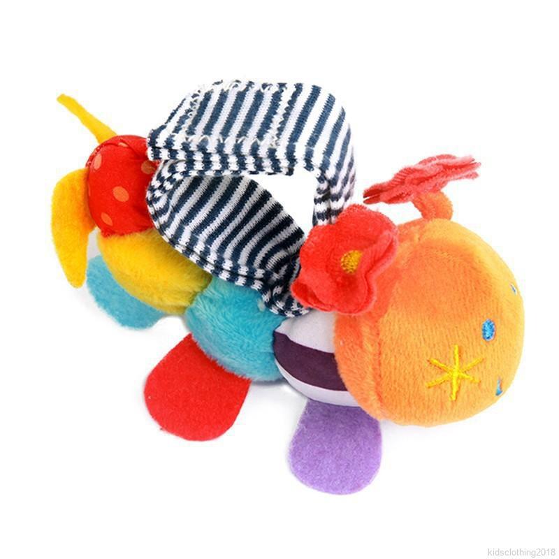  Mainan  Kerincingan  dengan Bentuk Ulat Bulu dan Warna Warni 