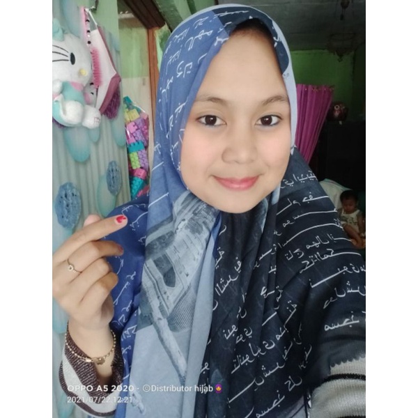 HIJAB MOTIF KORAN ARAB JUMBO/ HIJAB KORAN TERBARU