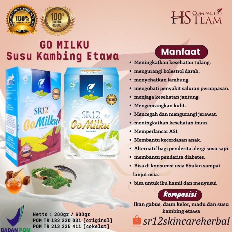 

susu kesehatan SR12 GO MILK